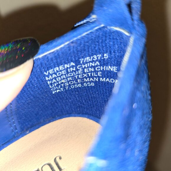 JustFab Verena Ankle Strap Cobalt Blue Heels Size 7M NWOB - Picture 13 of 13